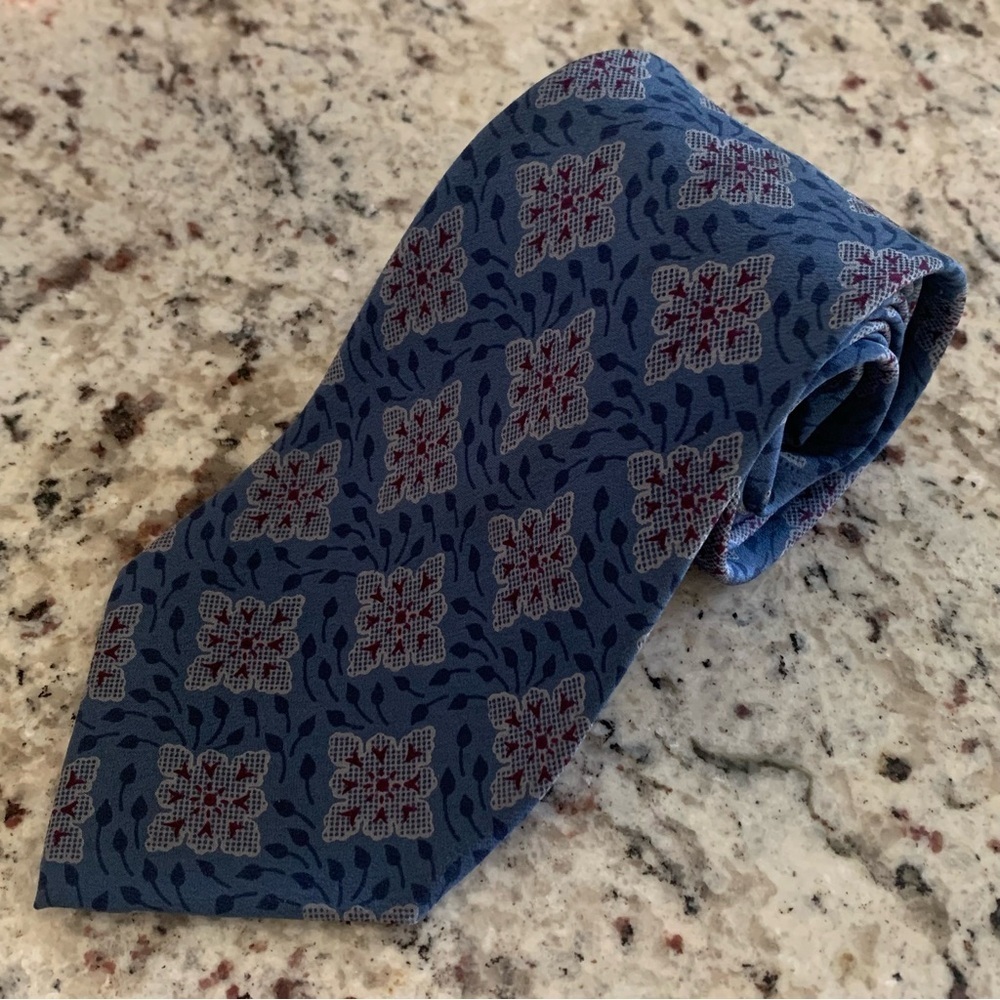 Vintage Valentino Cravatte Patterned‎ Silk Tie